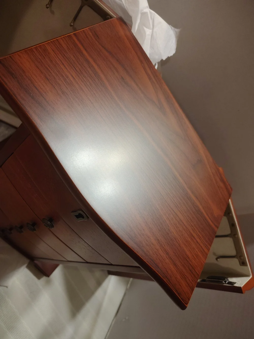 Monet Wooden Jewelry Box in Dark Brown Walnut New